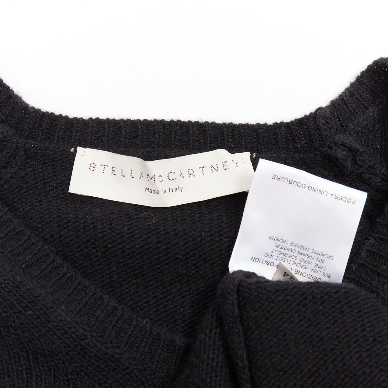 Stella McCartney STELLA MCCARTNEY black virgin wool cashmere raglan sweater IT34 XXS Size XXS / US 00 / IT 34 - 8 Thumbnail