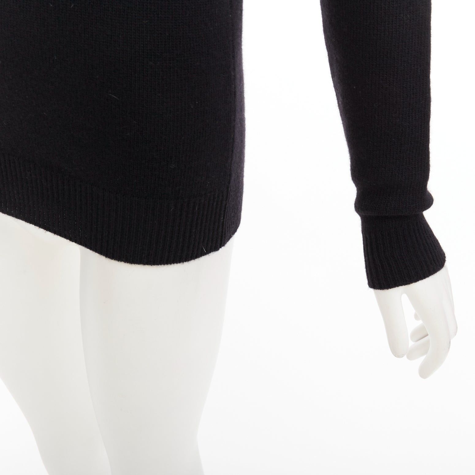 Stella McCartney STELLA MCCARTNEY black virgin wool cashmere raglan sweater IT34 XXS Size XXS / US 00 / IT 34 - 7 Thumbnail