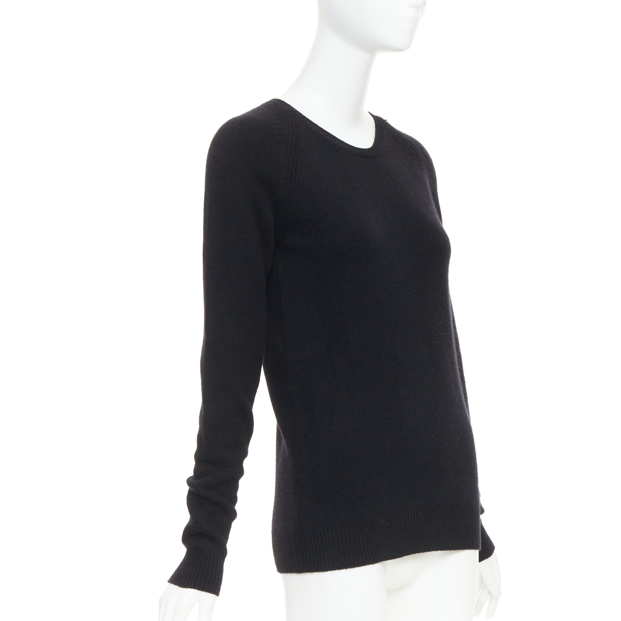 Stella McCartney STELLA MCCARTNEY black virgin wool cashmere raglan sweater IT34 XXS Size XXS / US 00 / IT 34 - 3 Thumbnail