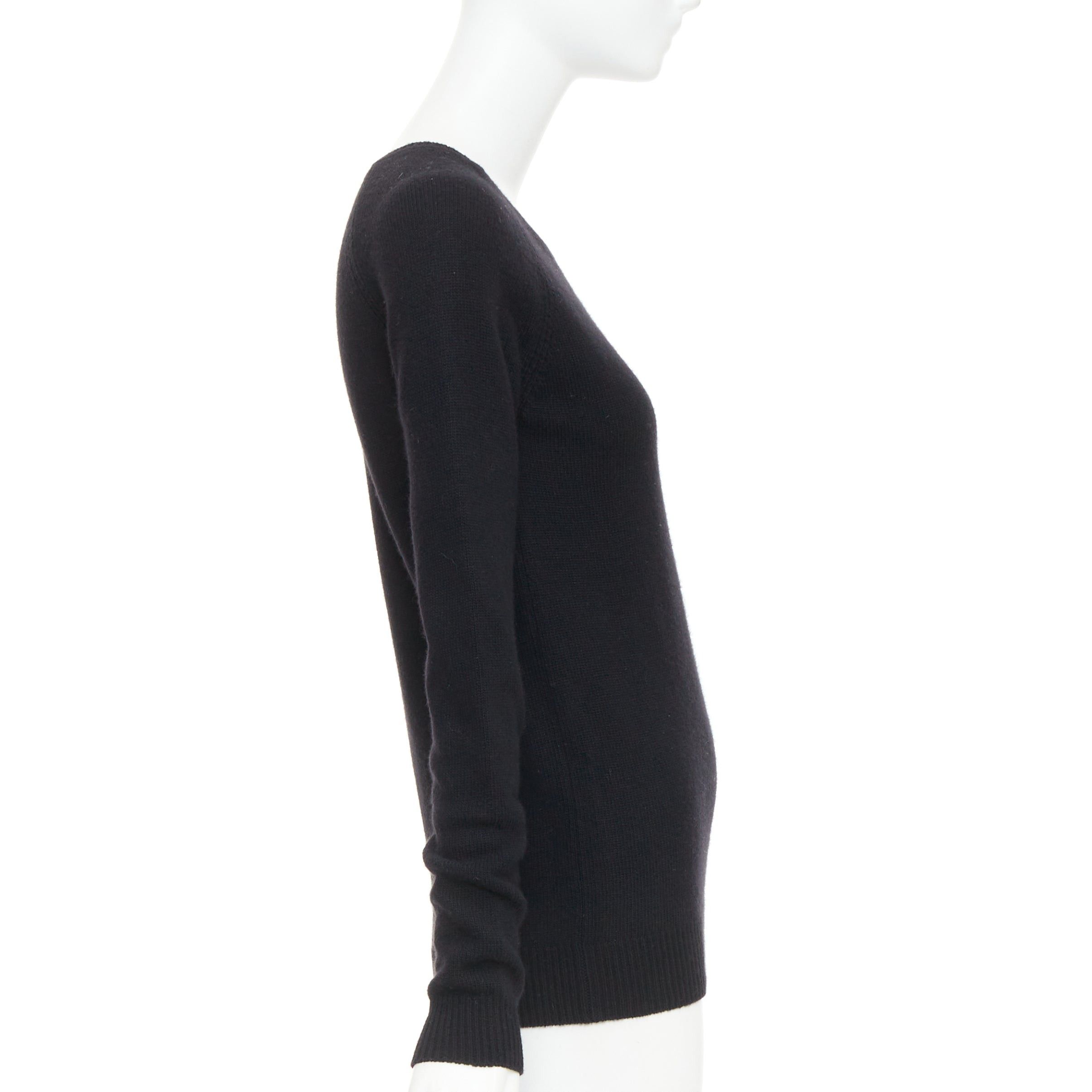 Stella McCartney STELLA MCCARTNEY black virgin wool cashmere raglan sweater IT34 XXS Size XXS / US 00 / IT 34 - 4 Thumbnail