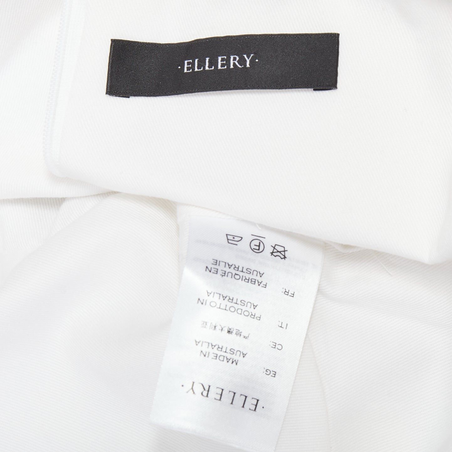 ELLERY ELLERY Manzoni off white cotton twill peplum scoop neck top US6 M Size S / US 4 / IT 40 - 8 Thumbnail