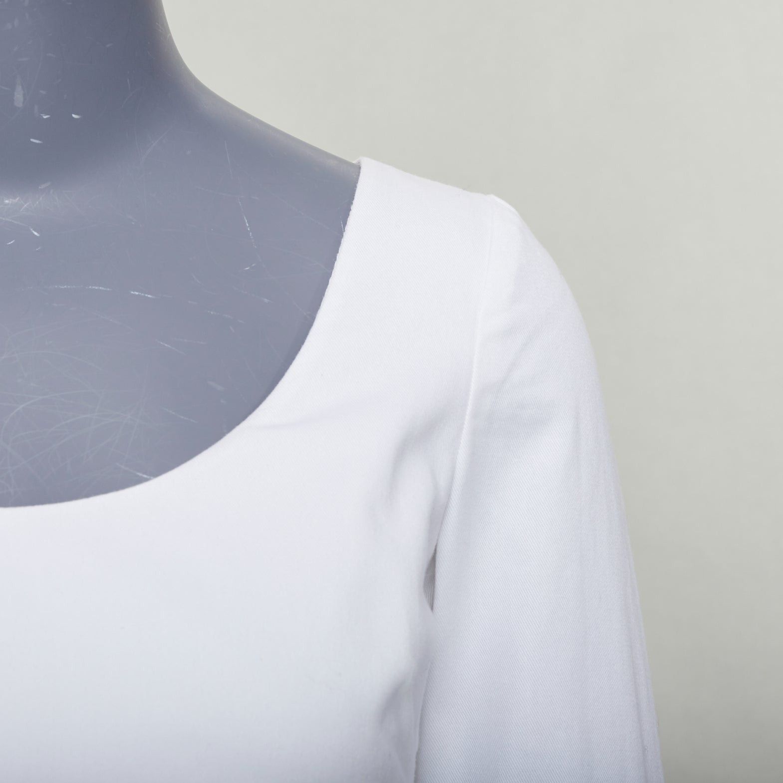 ELLERY ELLERY Manzoni off white cotton twill peplum scoop neck top US6 M Size S / US 4 / IT 40 - 7 Thumbnail