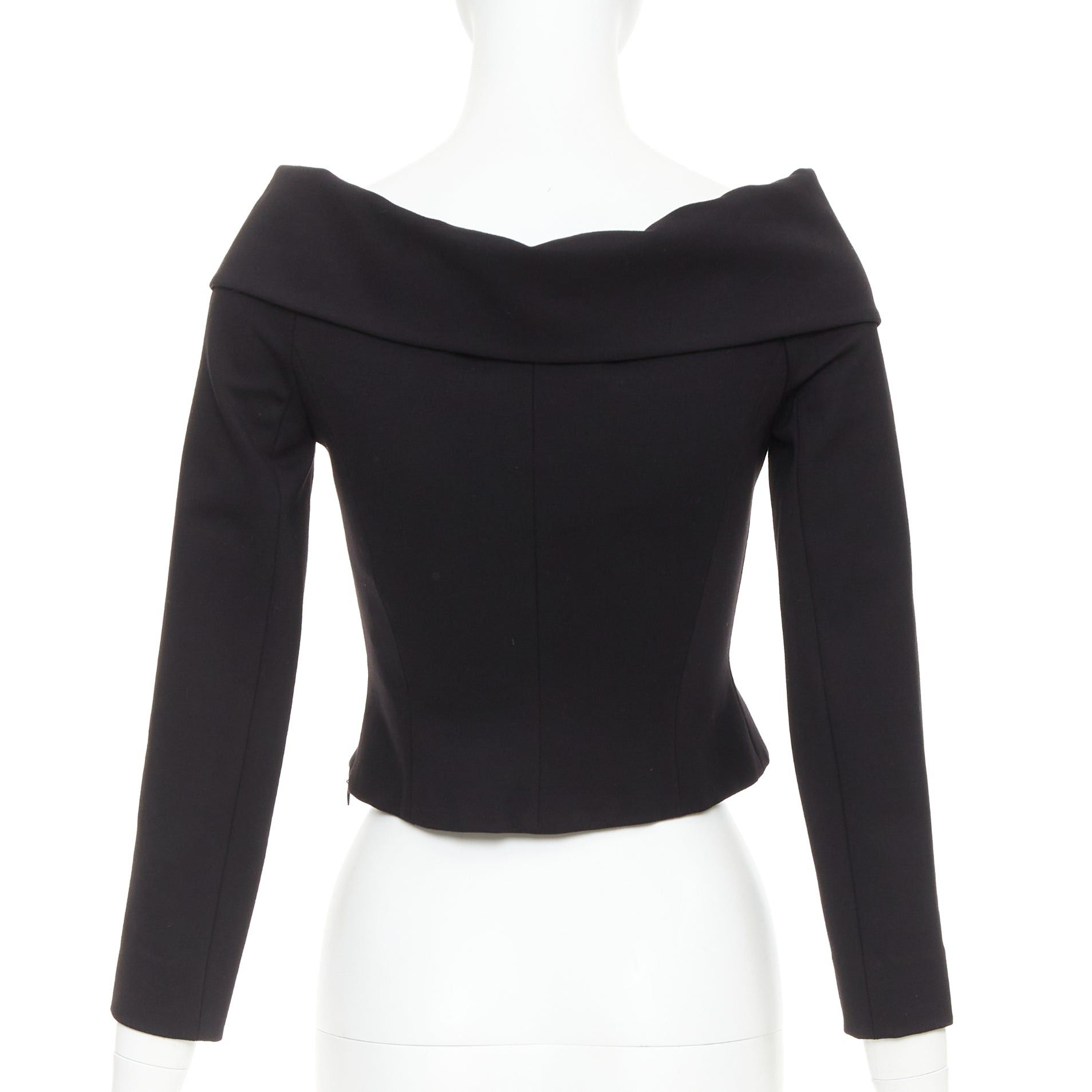 DOROTHEE SCHUMACHER DORATHEE SCHUMACHER Emotional Essense black crop off shoulder cropped top US1 XS Size S / US 4 / IT 40 - 5 Thumbnail