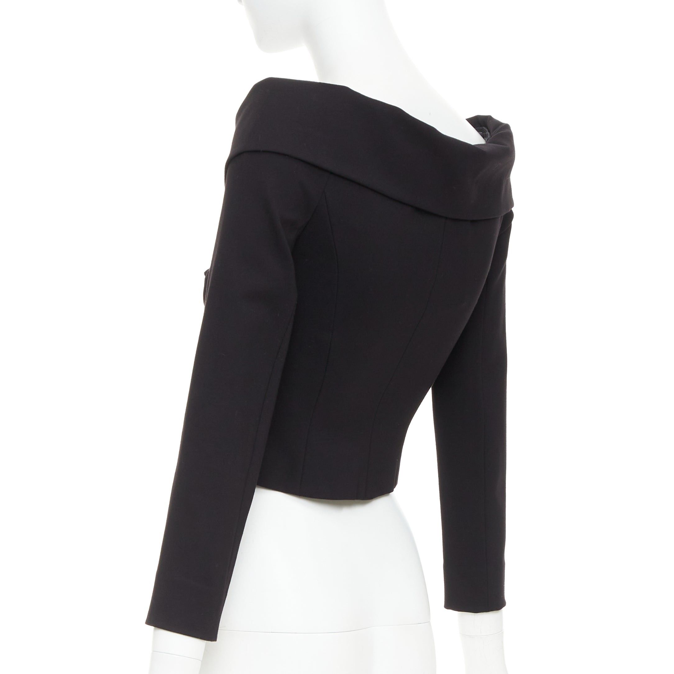 DOROTHEE SCHUMACHER DORATHEE SCHUMACHER Emotional Essense black crop off shoulder cropped top US1 XS Size S / US 4 / IT 40 - 6 Thumbnail