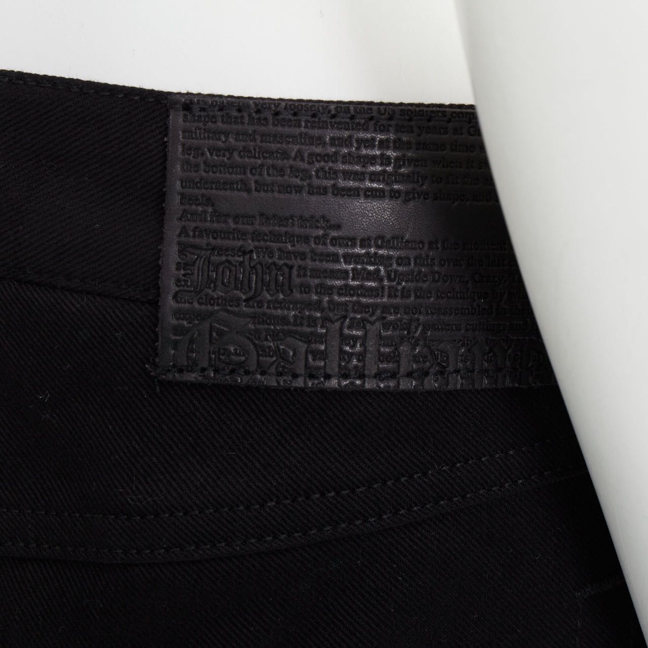 John Galliano JOHN GALLIANO black cotton floral fringe embellished bootcut jeans FR46 S Size US 28 / EU 44 - 7 Thumbnail