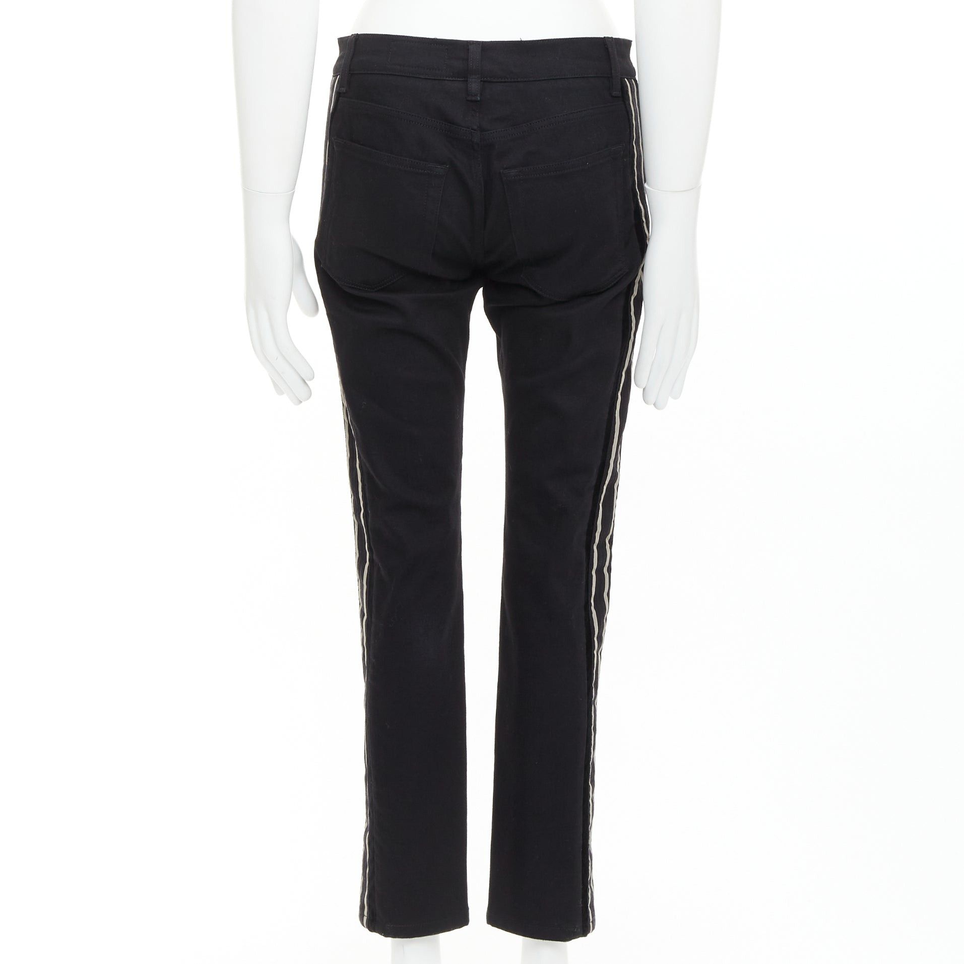 Dolce & Gabbana DOLCE GABBANA DENIM Skinny black heart logo embroidered cropped jeans Size US 30 / EU 46 - 5 Thumbnail