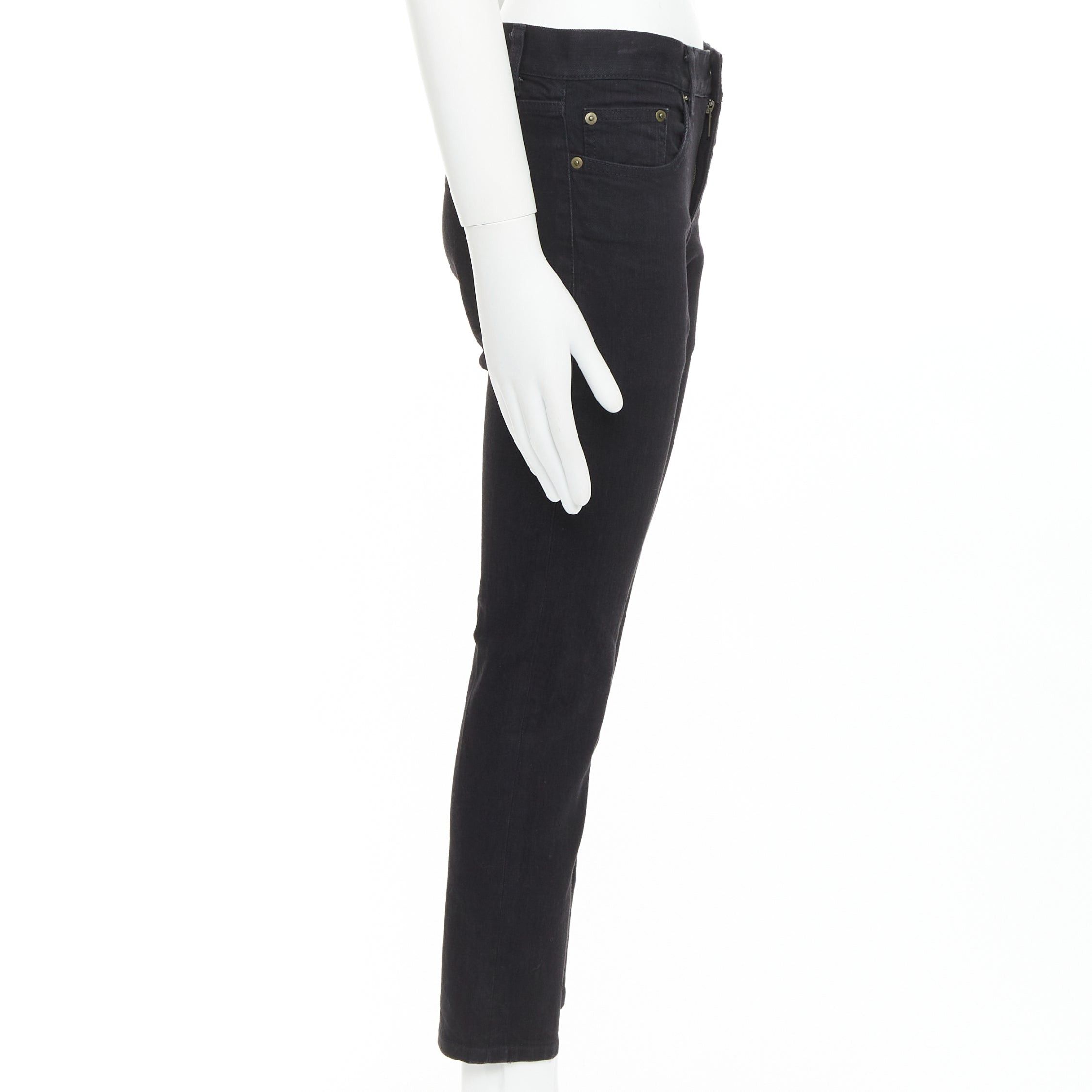 Saint Laurent Paris SAINT LAURENT 2013 D02 M/SK-LW black cropped jeans 30" Size US 30 / EU 46 - 3 Thumbnail