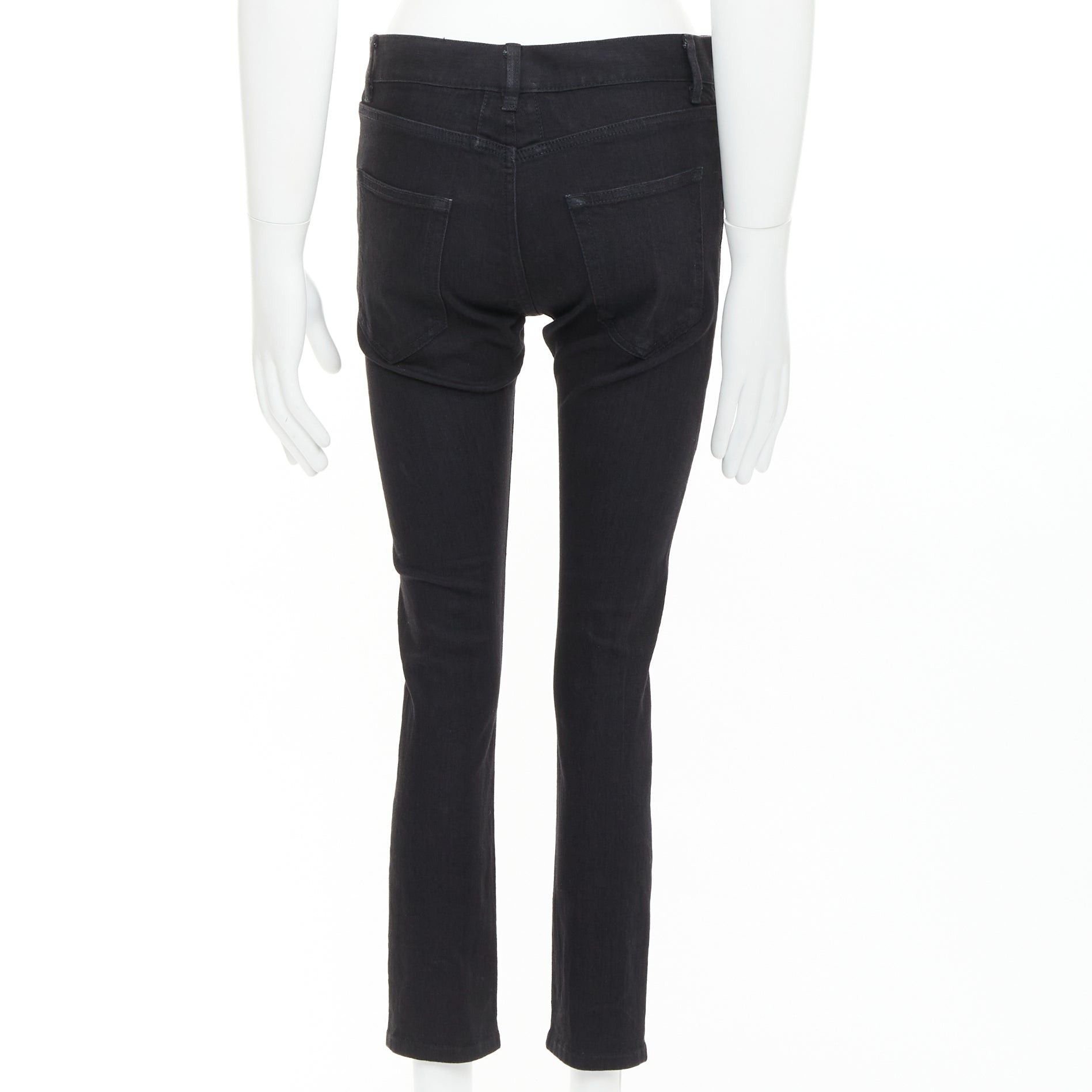 Saint Laurent Paris SAINT LAURENT 2013 D02 M/SK-LW black cropped jeans 30" Size US 30 / EU 46 - 4 Thumbnail