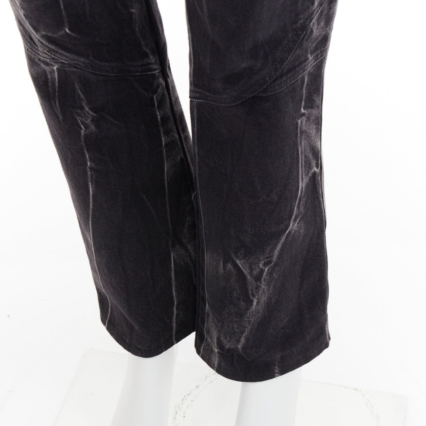 Givenchy GIVENCHY grey acid washed cotton lightning topstitch panelled jeans 29" Size US 29 - 7 Thumbnail