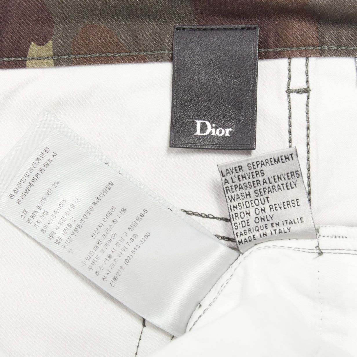Dior DIOR HOMME green Army Camouflage skinny denim cropped jeans 30" Size US 28 / EU 44 - 8 Thumbnail
