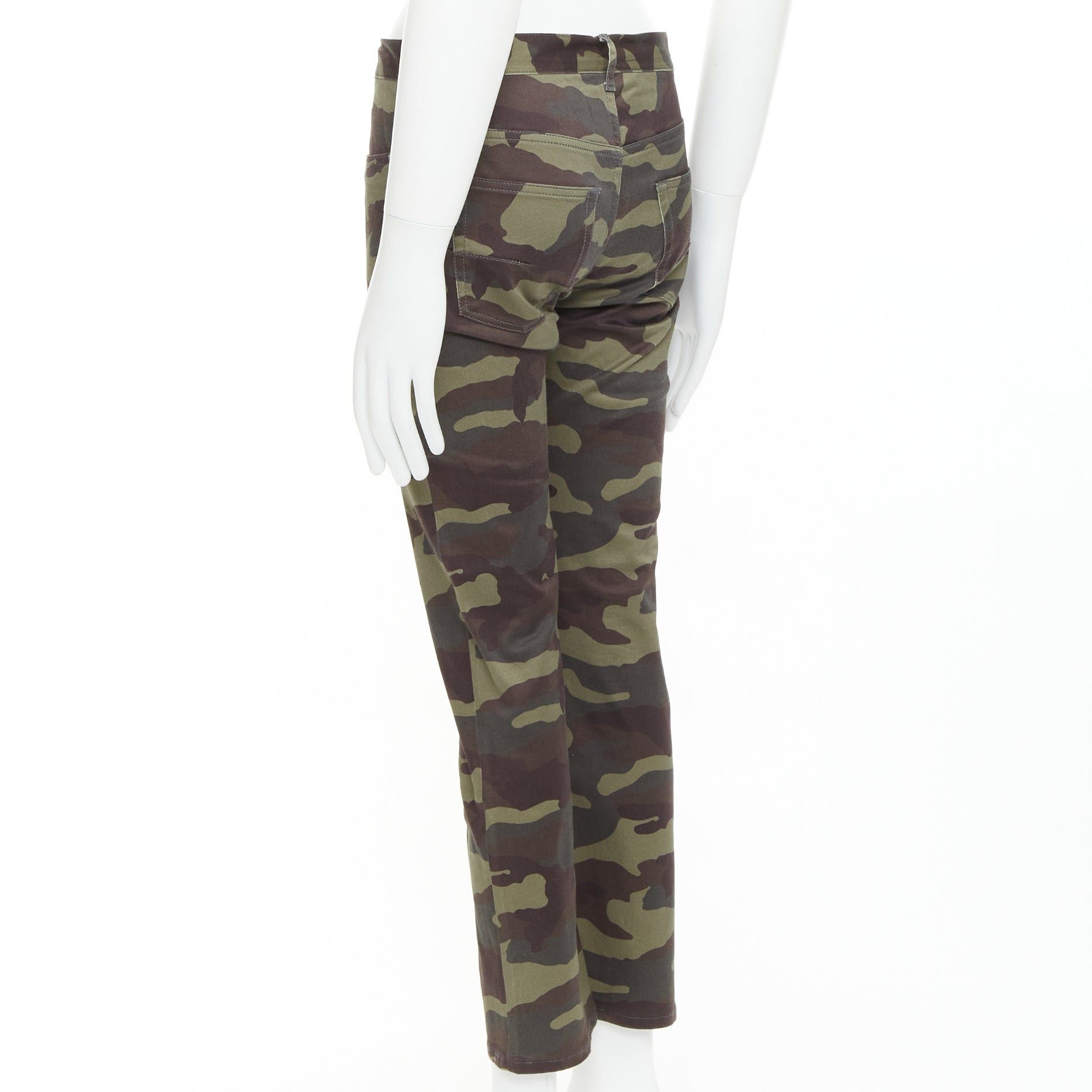 Dior DIOR HOMME green Army Camouflage skinny denim cropped jeans 30" Size US 28 / EU 44 - 6 Thumbnail
