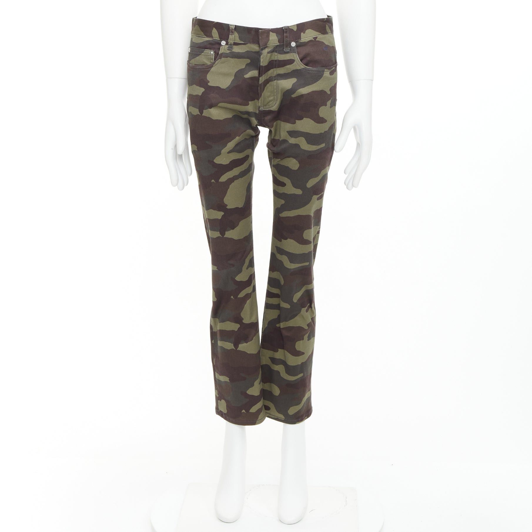 Dior DIOR HOMME green Army Camouflage skinny denim cropped jeans 30" Size US 28 / EU 44 - 9 Thumbnail