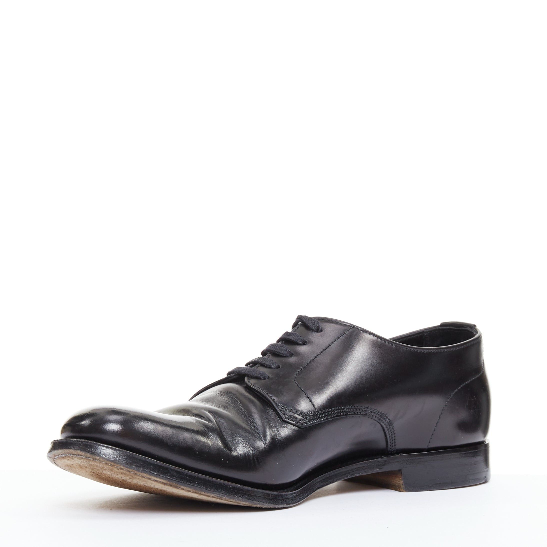 Prada PRADA black round toe lace up classic brogue dress shoes UK7 EU41 Size US 8 / EU 41 - 5 Thumbnail