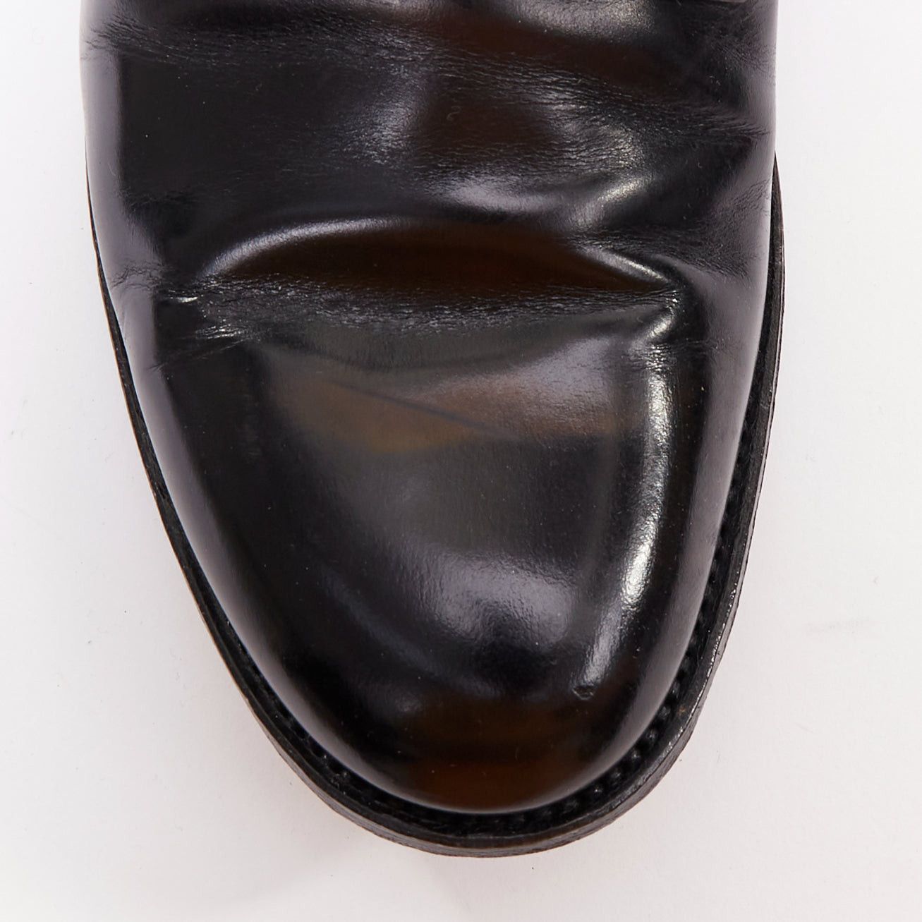 Prada PRADA black round toe lace up classic brogue dress shoes UK7 EU41 Size US 8 / EU 41 - 6 Thumbnail