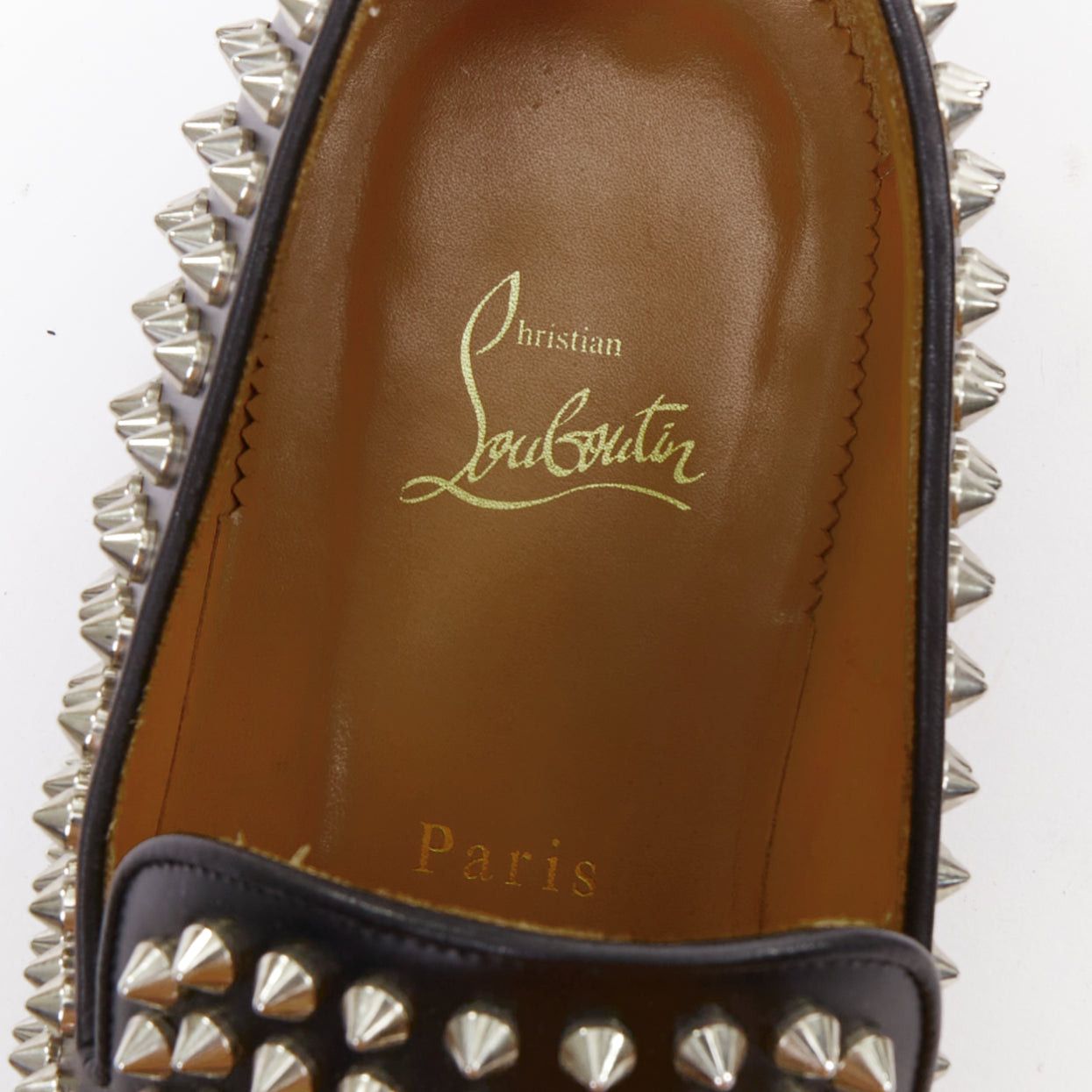 Christian Louboutin CHRISTIAN LOUBOUTIN Rollerboy black silver leather spike stud loafers EU40.5 Size US 7.5 / EU 40-41 - 9 Thumbnail