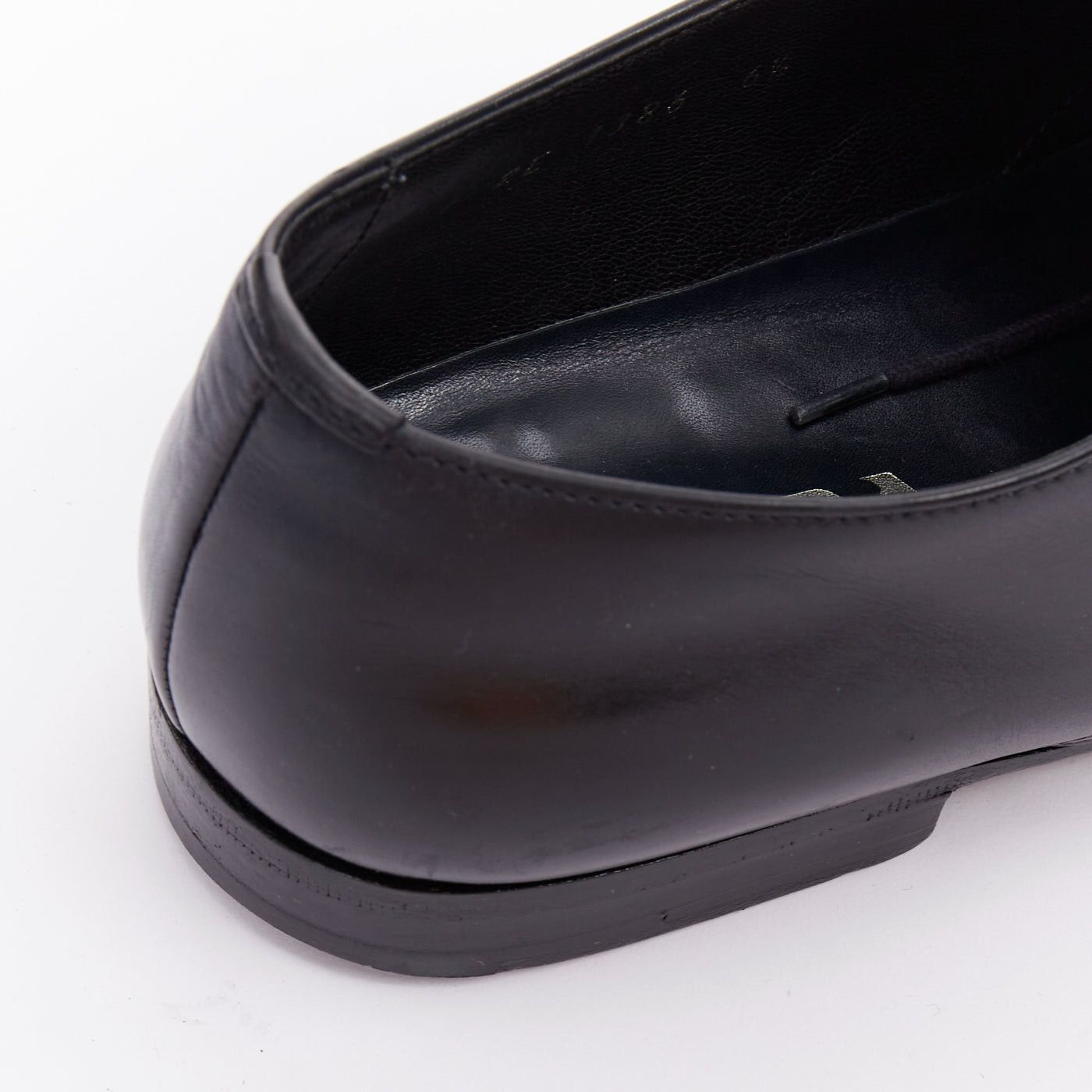 Prada PRADA black leather square toe lace brogue shoes UK6.5 EU40.5 Size US 7.5 / EU 40-41 - 8 Thumbnail