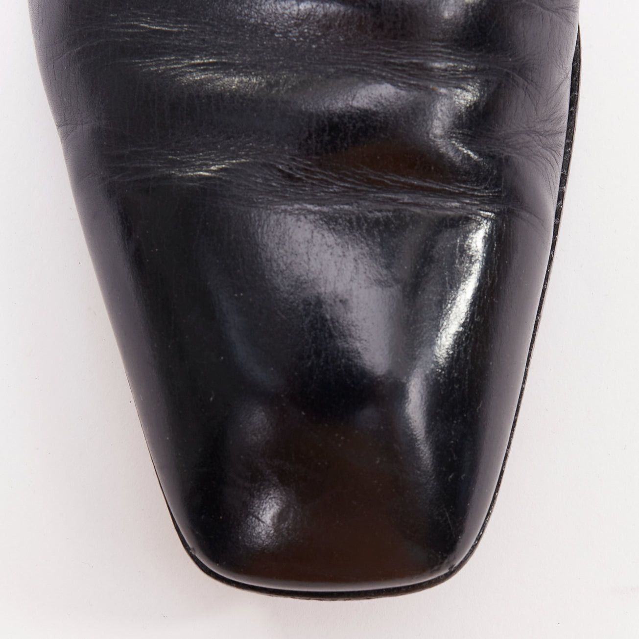 Prada PRADA black leather square toe lace brogue shoes UK6.5 EU40.5 Size US 7.5 / EU 40-41 - 6 Thumbnail