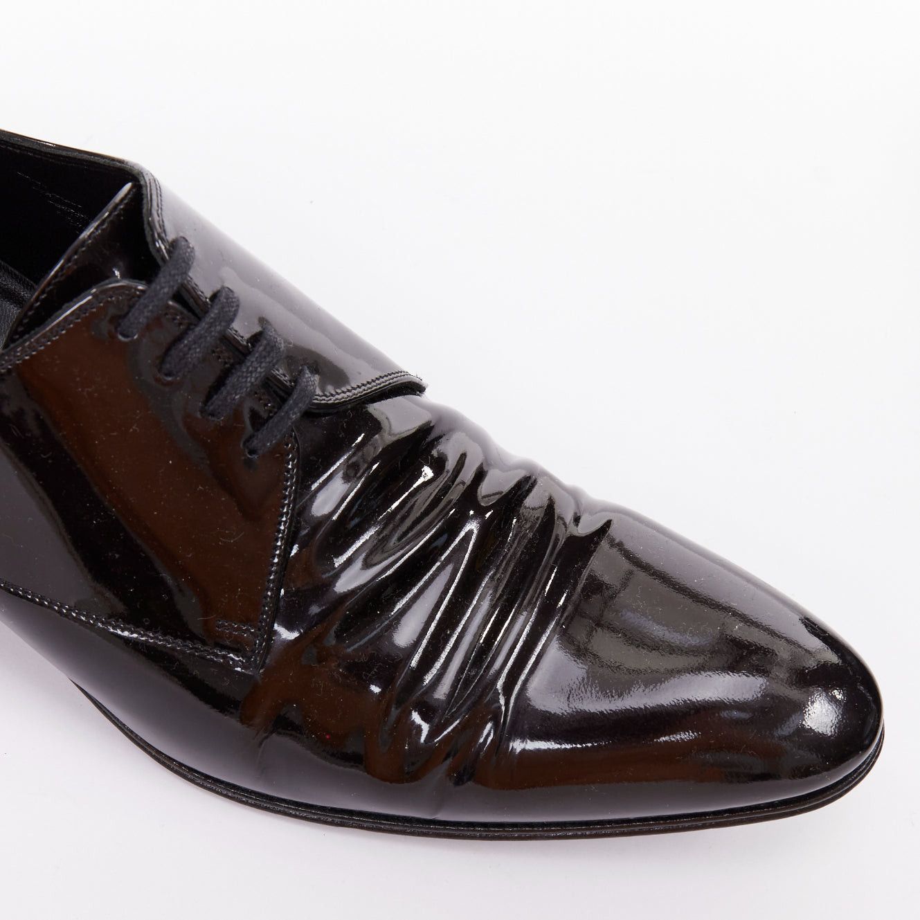 Dior DIOR HOMME black patent leather lace up classic brogue dress shoes EU40.5 Size US 7.5 / EU 40-41 - 7 Thumbnail