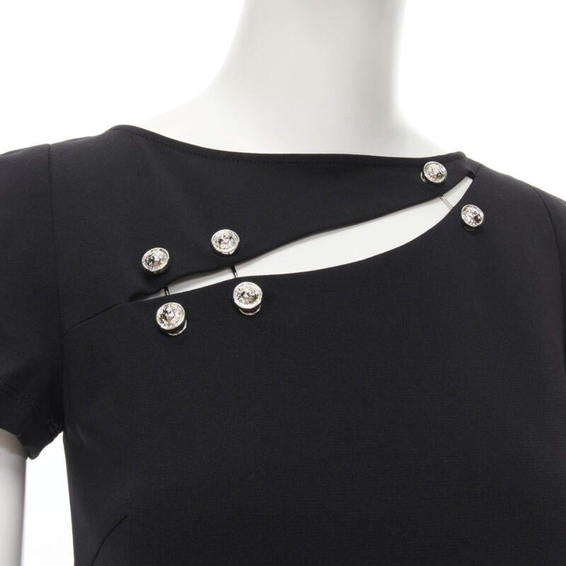 Versus VERSUS VERSACE Lionhead punk safety pin slash slit dress IT38 XS Size XS / US 0-2 / IT 36-38 - 2 Thumbnail