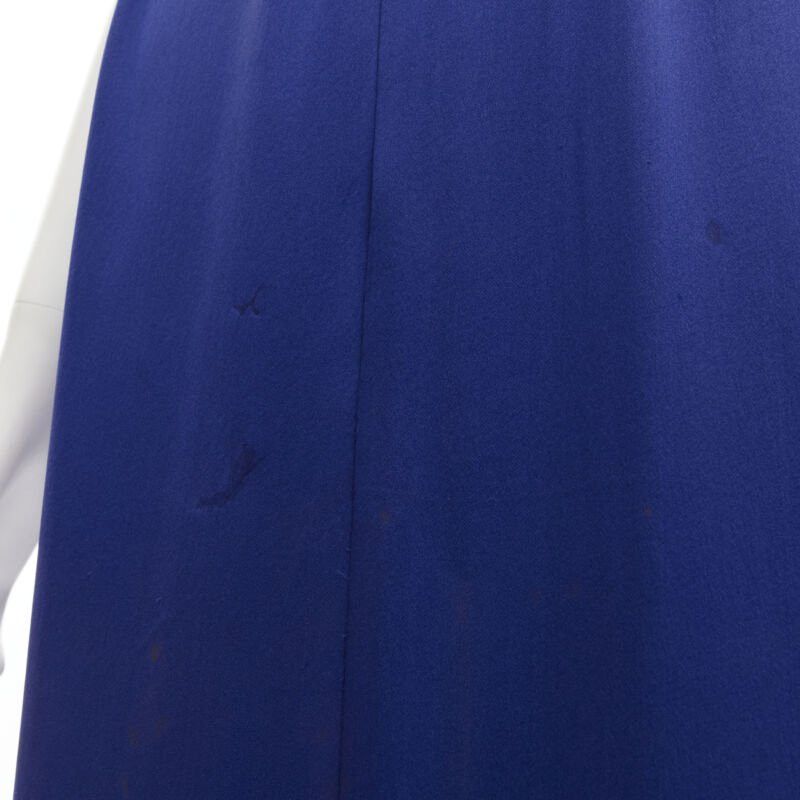 Theory THEORY cobalt blue 100% silk black elastic cross band open. back maxi dress XS Size XS / US 0-2 / IT 36-38 - 8 Thumbnail