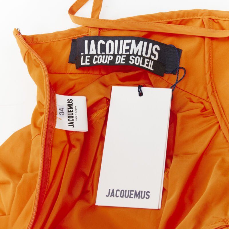 Jacquemus new JACQUEMUS Runway orange long tafetta button front maxi dress gown IT34 XS Size XXS / US 00 / IT 34 - 9 Thumbnail