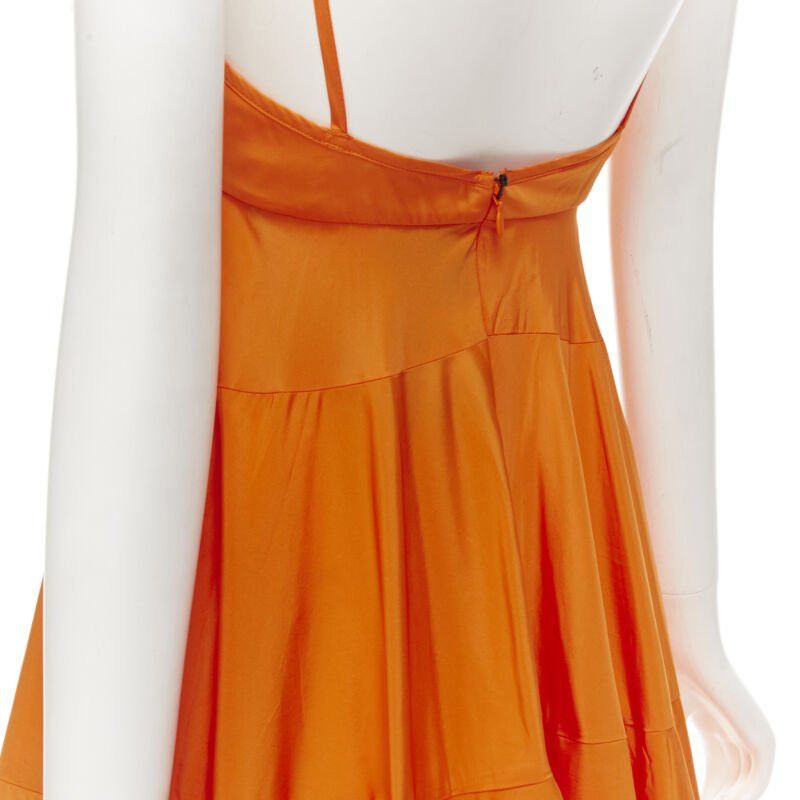 Jacquemus new JACQUEMUS Runway orange long tafetta button front maxi dress gown IT34 XS Size XXS / US 00 / IT 34 - 7 Thumbnail