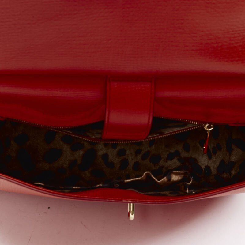 Dolce & Gabbana DOLCE GABBANA Monica orange leather gold lock flap shoulder satchel bag Size ONE SIZE - 10 Thumbnail