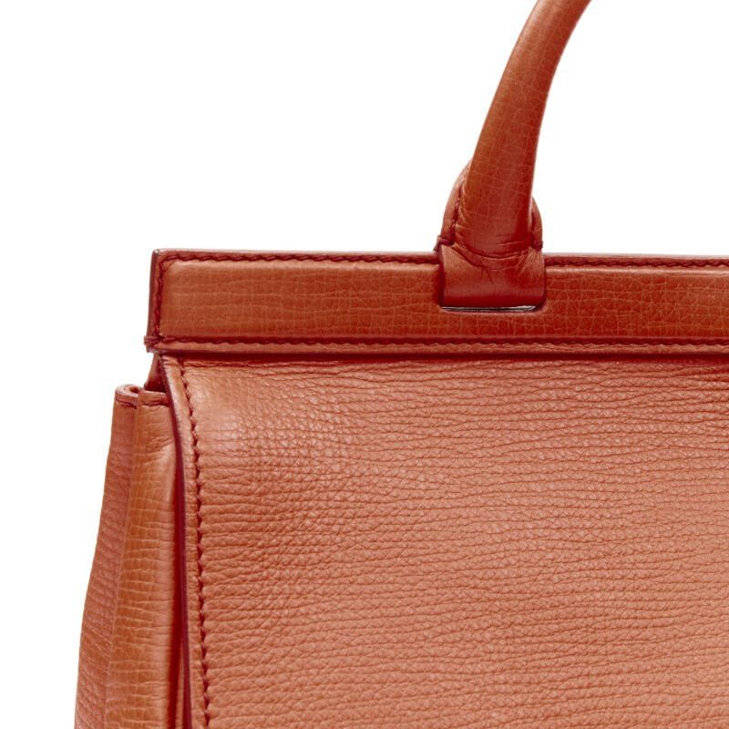 Dolce & Gabbana DOLCE GABBANA Monica orange leather gold lock flap shoulder satchel bag Size ONE SIZE - 8 Thumbnail