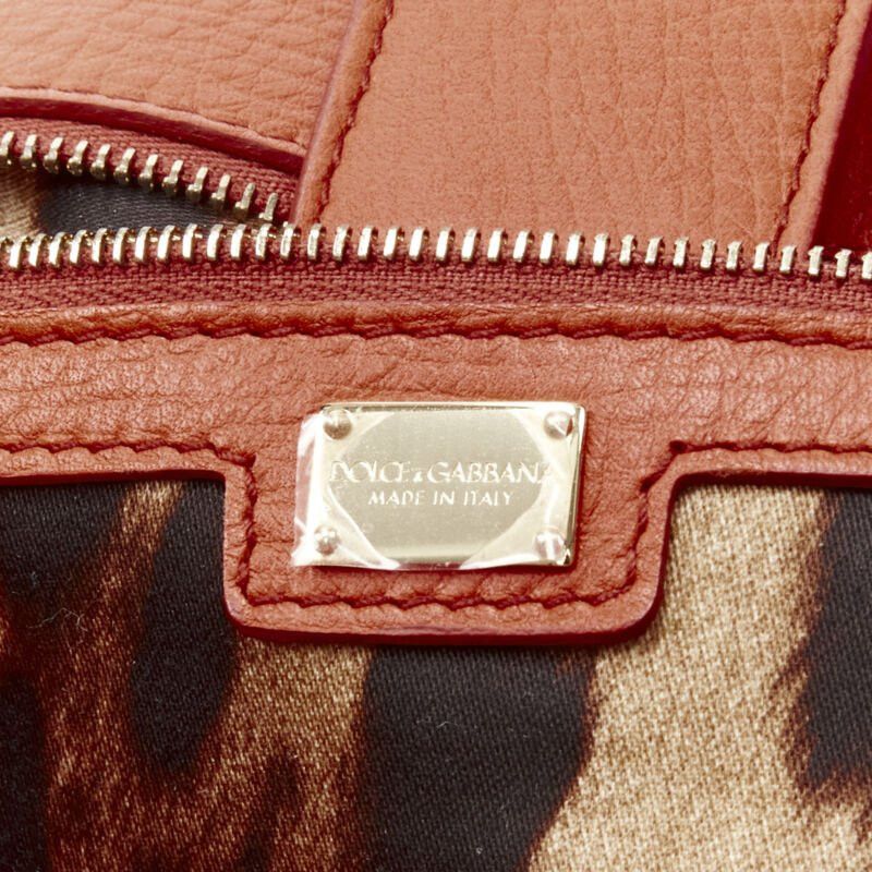 Dolce & Gabbana DOLCE GABBANA Monica orange leather gold lock flap shoulder satchel bag Size ONE SIZE - 11 Thumbnail