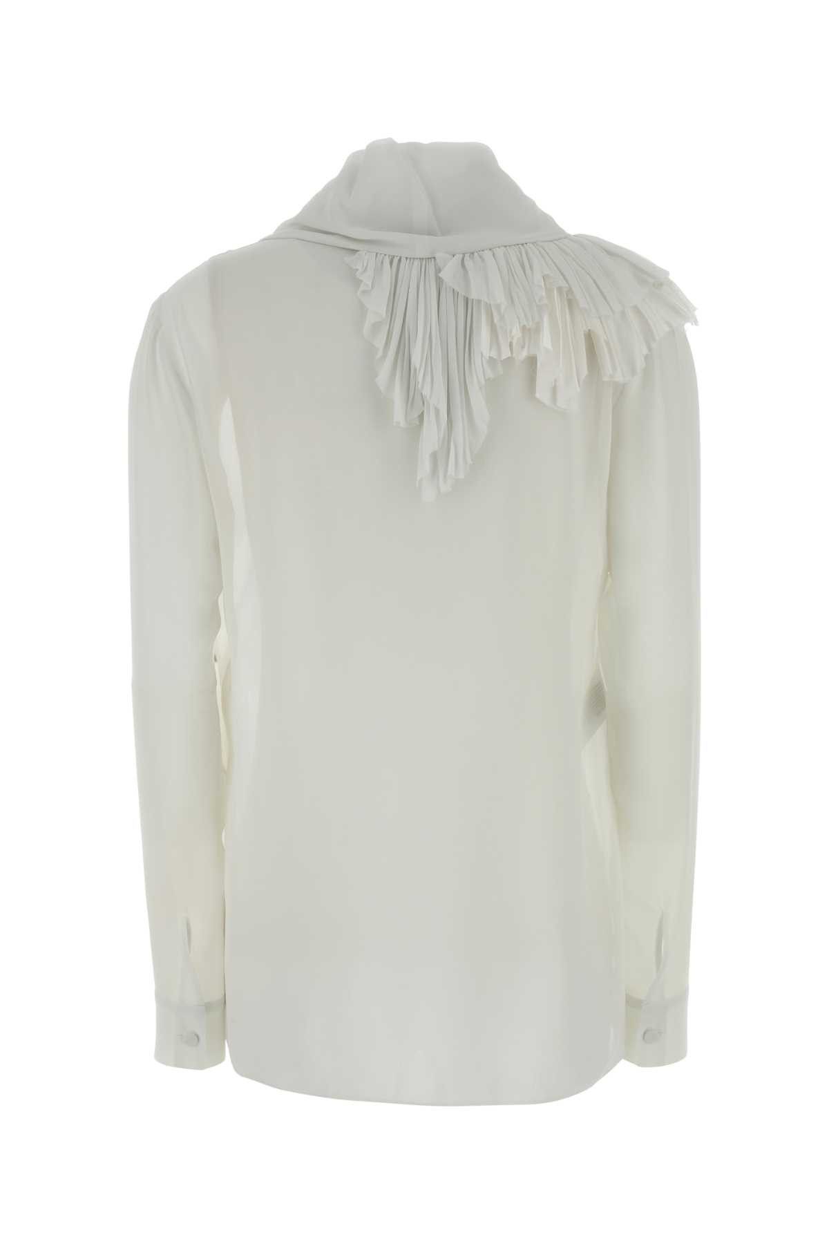 Alberta Ferretti White Crepe Shirt Size XS / US 0-2 / IT 36-38 - 2 Thumbnail