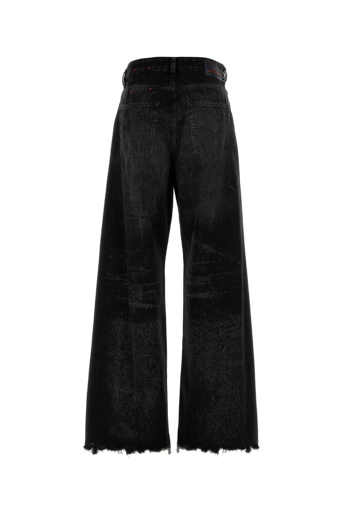 Diesel Black Denim Wide-Leg Jeans Size 27" / US 4 / IT 40 - 2 Thumbnail