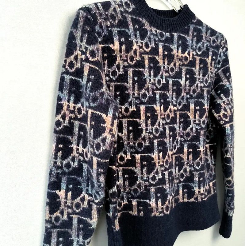 Dior Dior Navy Wool Pullover Sweater for Women 0089 Size XS / US 0-2 / IT 36-38 - 3 Thumbnail