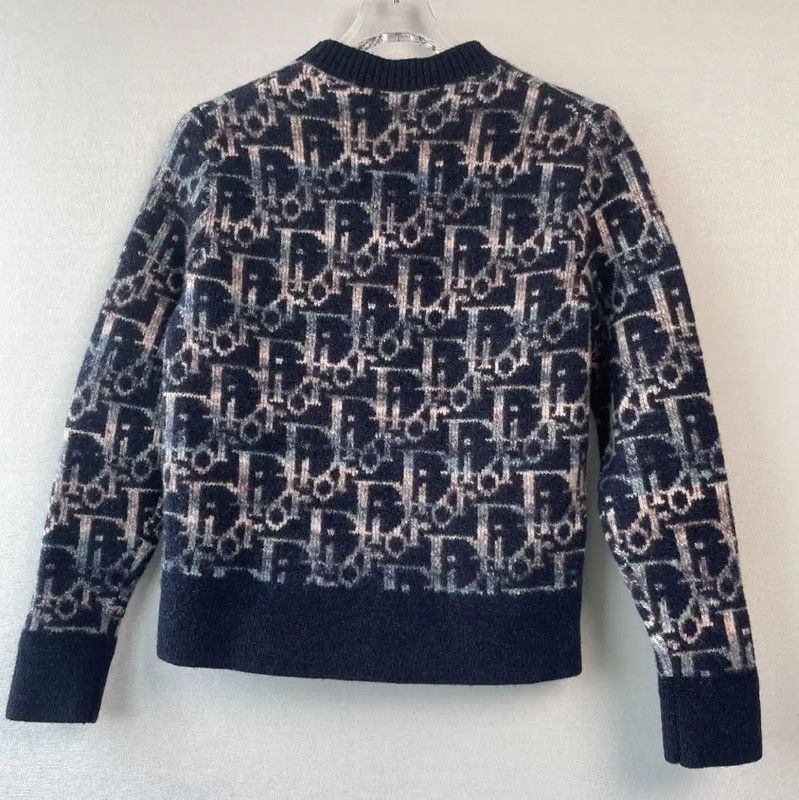 Dior Dior Navy Wool Pullover Sweater for Women 0089 Size XS / US 0-2 / IT 36-38 - 2 Thumbnail