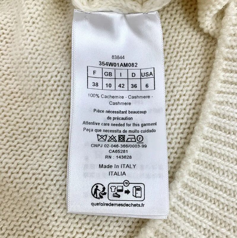 Dior Dior Beige Cashmere Cardigan for Women 0089 Size S / US 4 / IT 40 - 6 Thumbnail