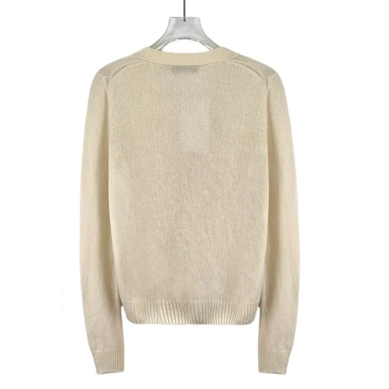 Dior Dior Beige Cashmere Cardigan for Women 0089 Size S / US 4 / IT 40 - 2 Thumbnail