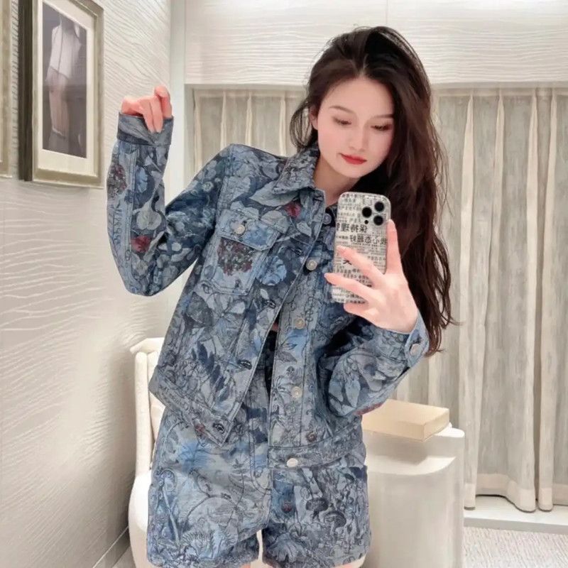Dior Dior Floral Print Women's Cotton Jacket 0089 Size XXS / US 00 / IT 34 - 7 Thumbnail