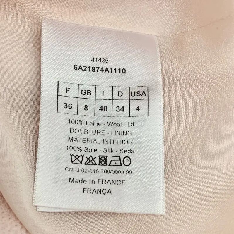 Dior Dior Light Pink Women's Wool Jacket 0089 Size XS / US 0-2 / IT 36-38 - 7 Thumbnail