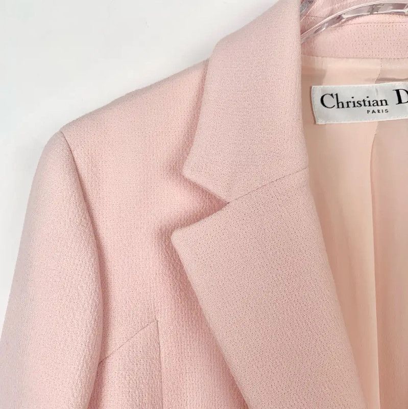 Dior Dior Light Pink Women's Wool Jacket 0089 Size XS / US 0-2 / IT 36-38 - 3 Thumbnail