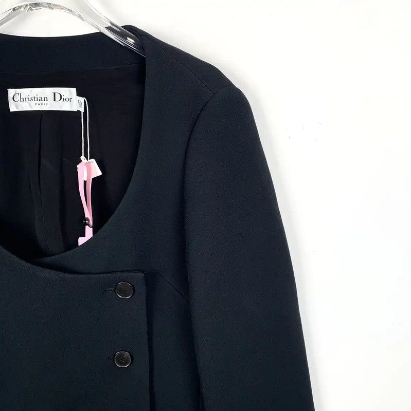 Dior Dior Black Wool Women's Jacket 0089 Size S / US 4 / IT 40 - 3 Thumbnail