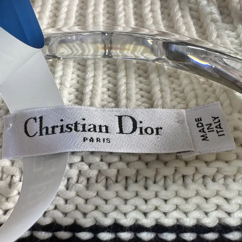 Dior Dior Striped Hoodie in Beige and Black 0089 Size L / US 10 / IT 46 - 3 Thumbnail