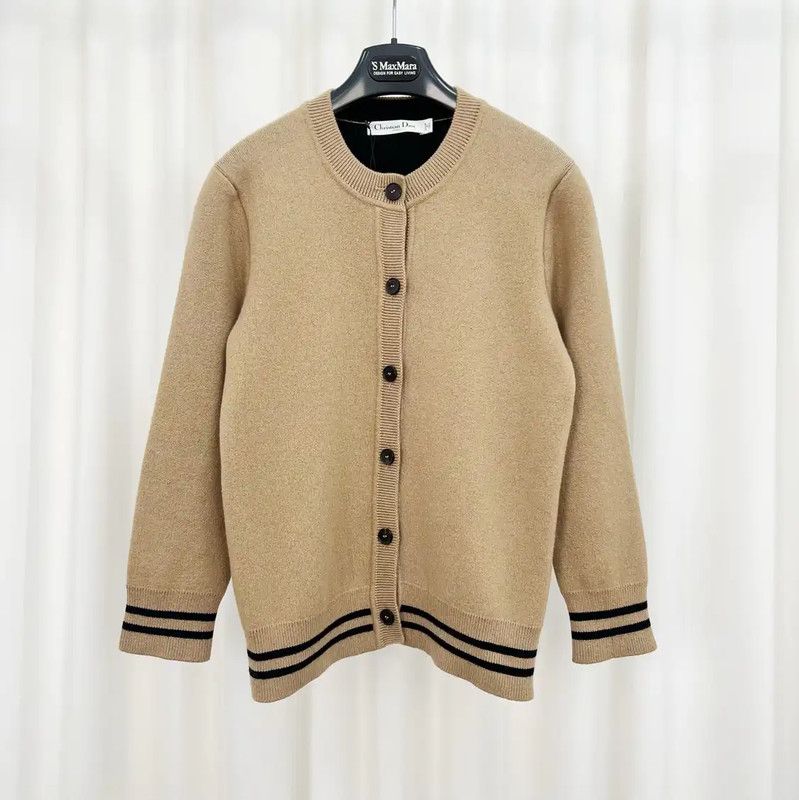 Dior Dior Brown Long Sleeve Cardigan with Logo 0089 Size M / US 6-8 / IT 42-44 - 2 Thumbnail
