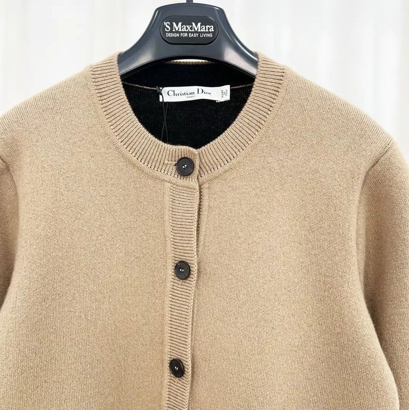 Dior Dior Brown Long Sleeve Cardigan with Logo 0089 Size M / US 6-8 / IT 42-44 - 3 Thumbnail