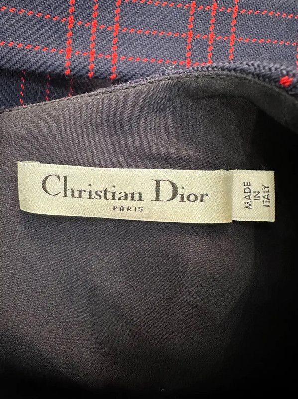 Dior Dior Burgundy Wool Dress for Women 0089 Size M / US 6-8 / IT 42-44 - 4 Thumbnail
