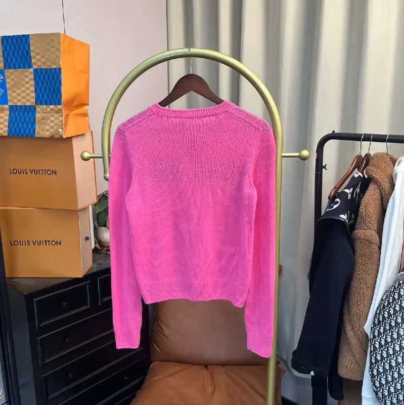 Dior Dior Pink Wool Pullover Sweater 0089 Size S / US 4 / IT 40 - 2 Thumbnail