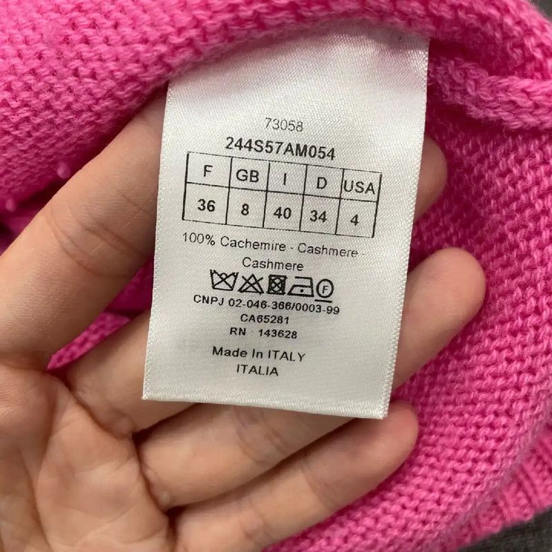 Dior Dior Pink Wool Pullover Sweater 0089 Size S / US 4 / IT 40 - 5 Thumbnail