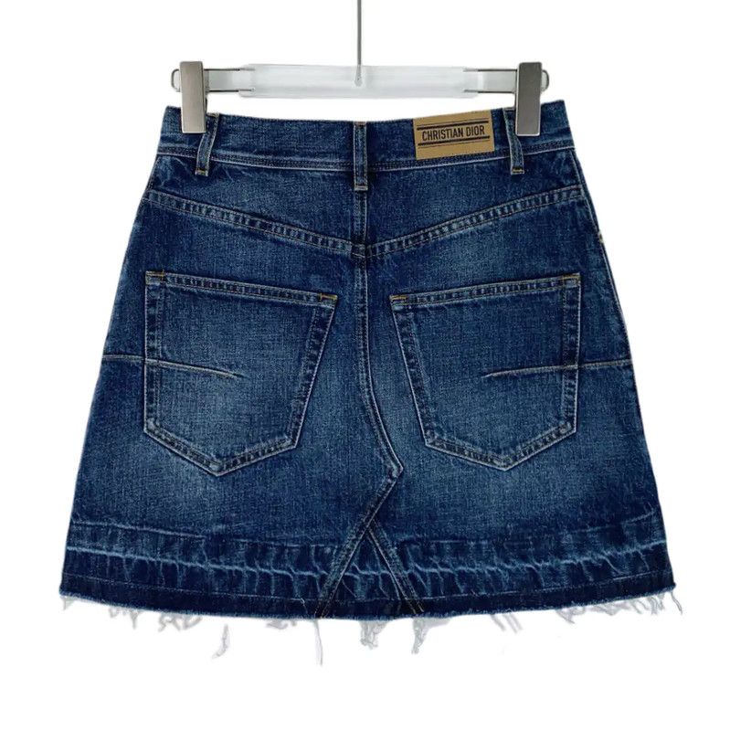 Dior Dior Blue Cotton Women's Skirt 0089 Size 22" - 2 Thumbnail