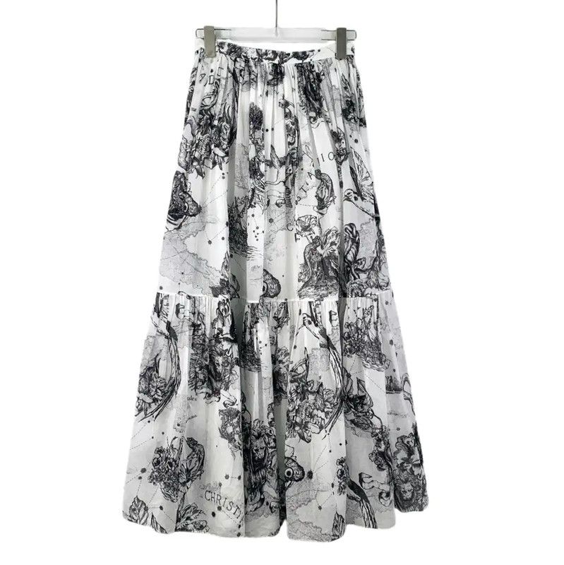 Dior Dior Color-Block Cotton Women's Skirt 0089 Size 22" - 2 Thumbnail