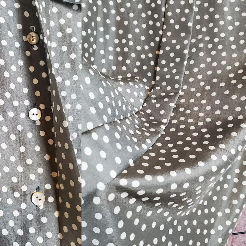 Dior Dior Green Polka Dot Silk Blouse 0089 Size S / US 4 / IT 40 - 10 Thumbnail