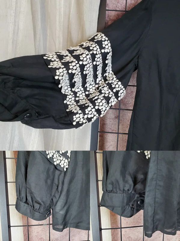 Dior Dior Black Cotton Blend Embroidered Cardigan 0089 Size M / US 6-8 / IT 42-44 - 4 Thumbnail