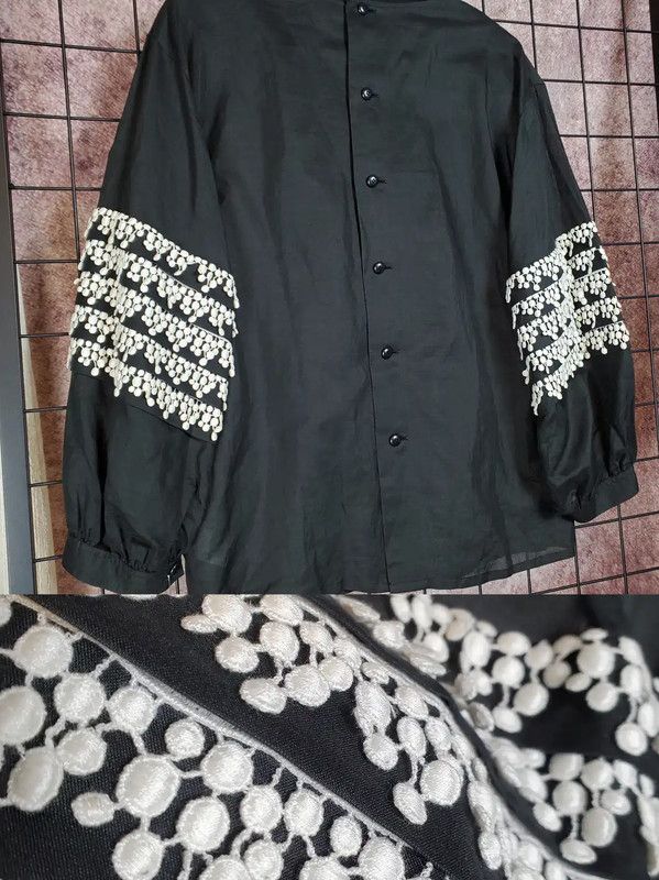 Dior Dior Black Cotton Blend Embroidered Cardigan 0089 Size M / US 6-8 / IT 42-44 - 5 Thumbnail